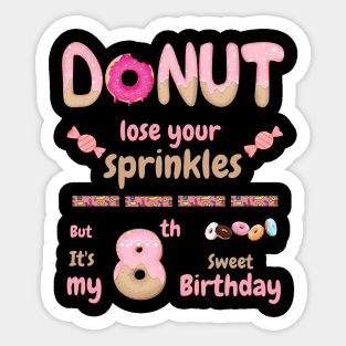 It's My 8th Birthday Sticker